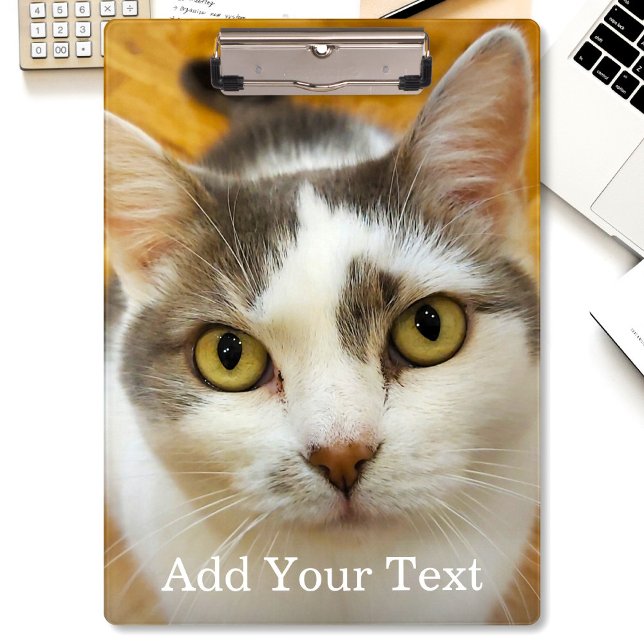 Benutzerdefiniertes Foto und Personalisierter Text Klemmbrett (Von Creator hochgeladen)