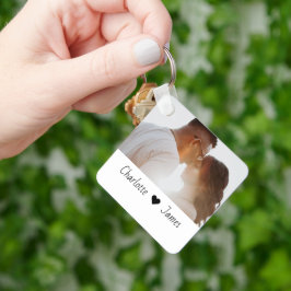 Benutzerdefiniertes Foto und Personalisierter Text Schlüsselanhänger