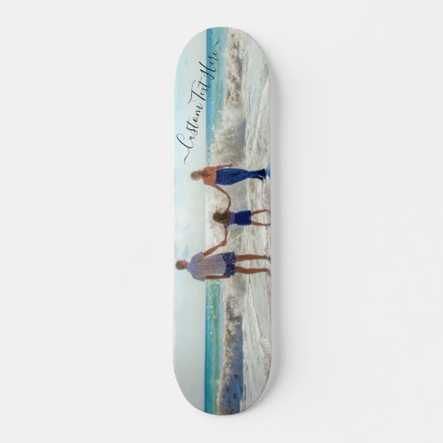 Benutzerdefiniertes Foto und Personalisierter Text Skateboard (Vorne)