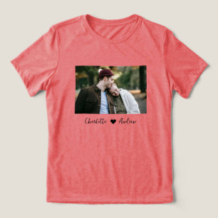 Benutzerdefiniertes Foto und Personalisierter Text Tri-Blend Shirt