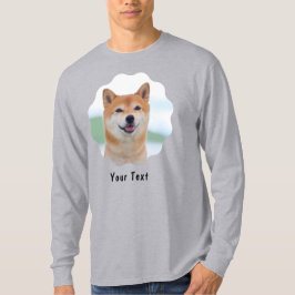 Benutzerdefiniertes Foto und Personalisiertes Grau T-Shirt