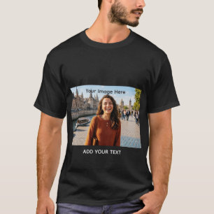 Benutzerdefiniertes Foto und persönlicher Text pas T-Shirt