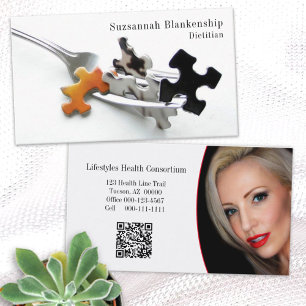 Benutzerdefiniertes Foto und QR-Code Beruflich Visitenkarte