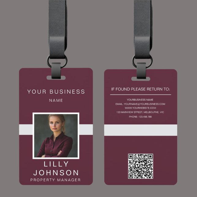 Benutzerdefiniertes Foto- und QR-Code-Profi-ID Ausweis (Von Creator hochgeladen)
