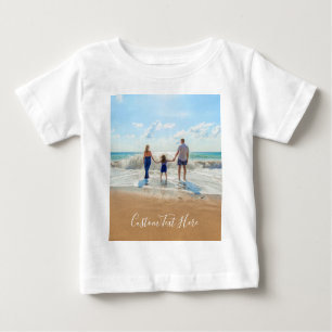 Benutzerdefiniertes Foto und Text Baby T - Shirt I