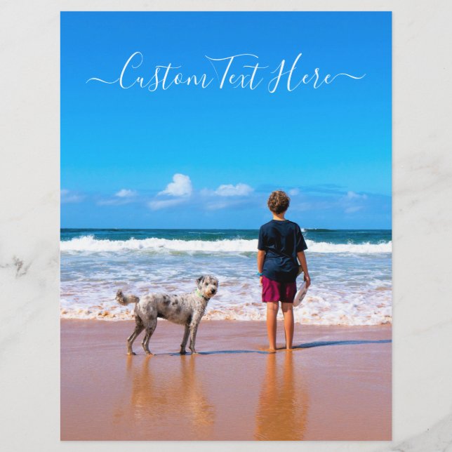 Benutzerdefiniertes Foto und Text - Eigenes Design Briefbogen (Rückseite)