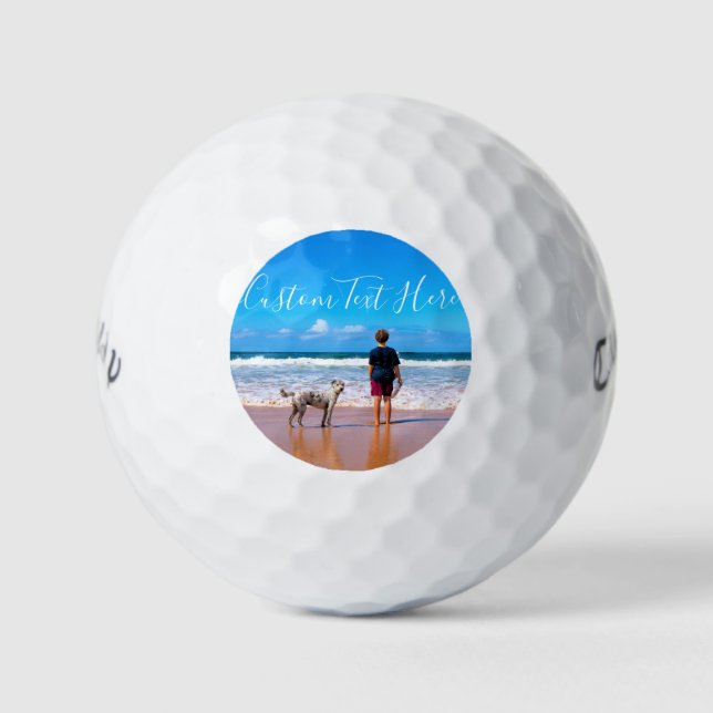 Benutzerdefiniertes Foto und Text - Eigenes Design Golfball (Vorderseite)