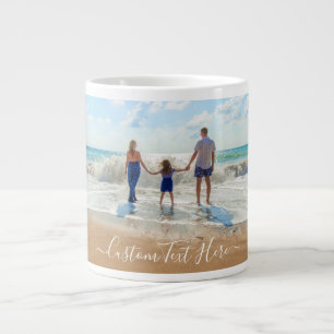 Benutzerdefiniertes Foto und Text - Eigenes Design Jumbo-Tasse