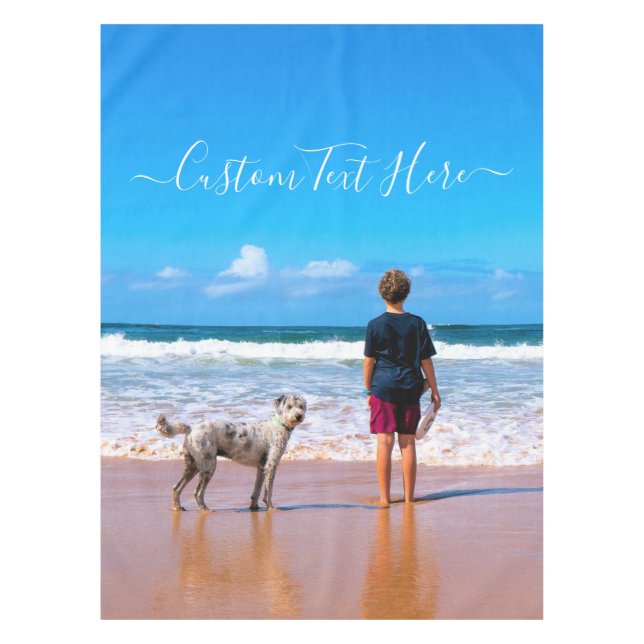 Benutzerdefiniertes Foto und Text - Eigenes Design Tischdecke (Vorderseite)