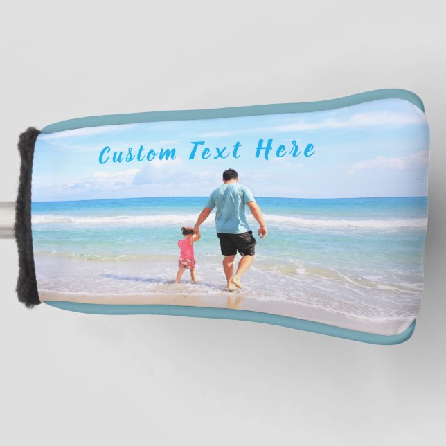 Benutzerdefiniertes Foto und Text-Golf-Cover-Gesch Golf Headcover (Vorderseite)