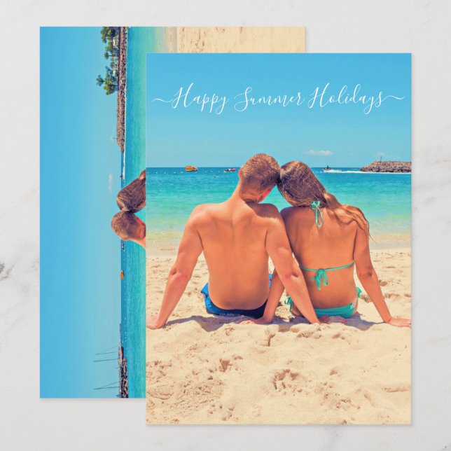 Benutzerdefiniertes Foto und Text - Gute Sommerfer (Vorne/Hinten)