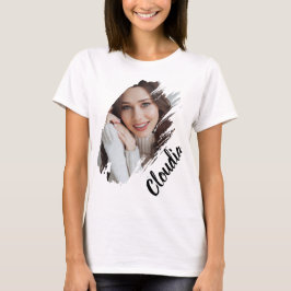 Benutzerdefiniertes Foto und Text hinzufügen T-Shirt