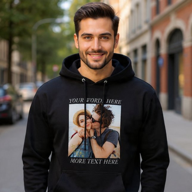 Benutzerdefiniertes Foto und Text Hoodie (Von Creator hochgeladen)