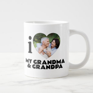 Benutzerdefiniertes Foto und Text "I Heart" Jumbo-Tasse