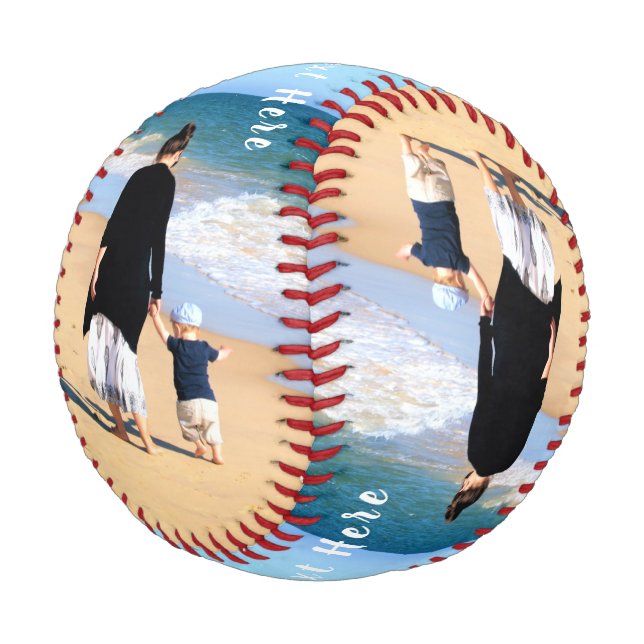 Benutzerdefiniertes Foto und Text - Ihr eigenes De Baseball (Schrägansicht)