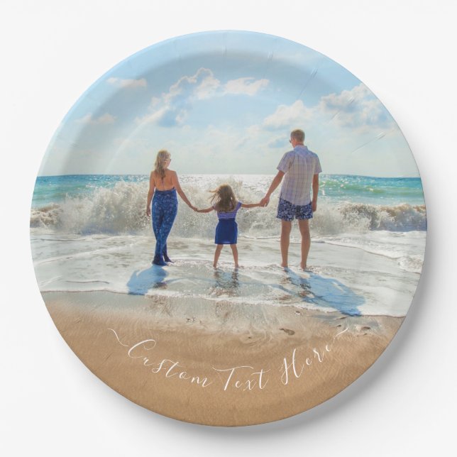 Benutzerdefiniertes Foto und Text - Ihr eigenes De Pappteller (Vorderseite)