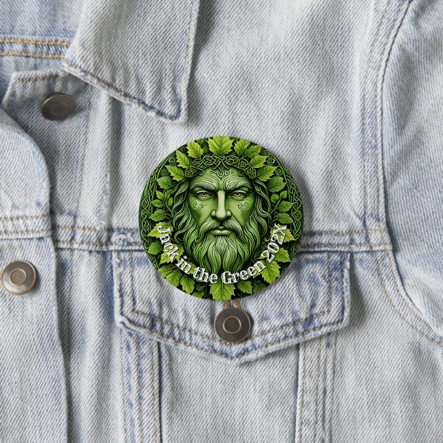 Benutzerdefiniertes Foto und Text Jack in the gree Button (Beispiel)