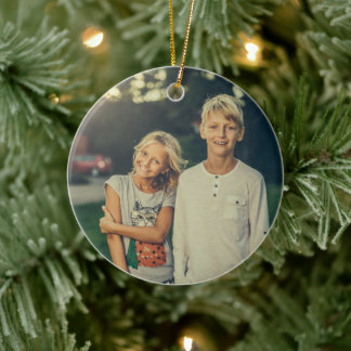 Benutzerdefiniertes Foto und Text Keramik Ornament