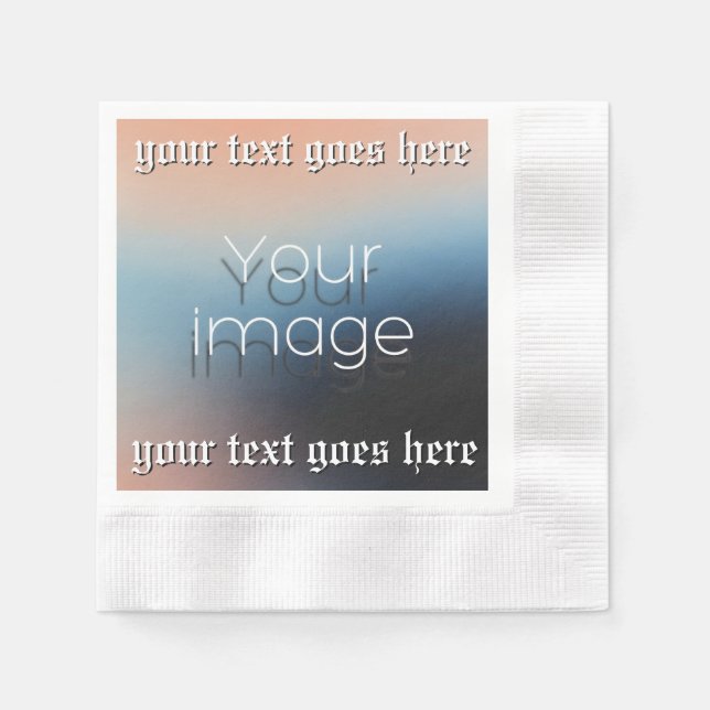 Benutzerdefiniertes Foto und Text Kirche – Religiö Serviette (Vorderseite)