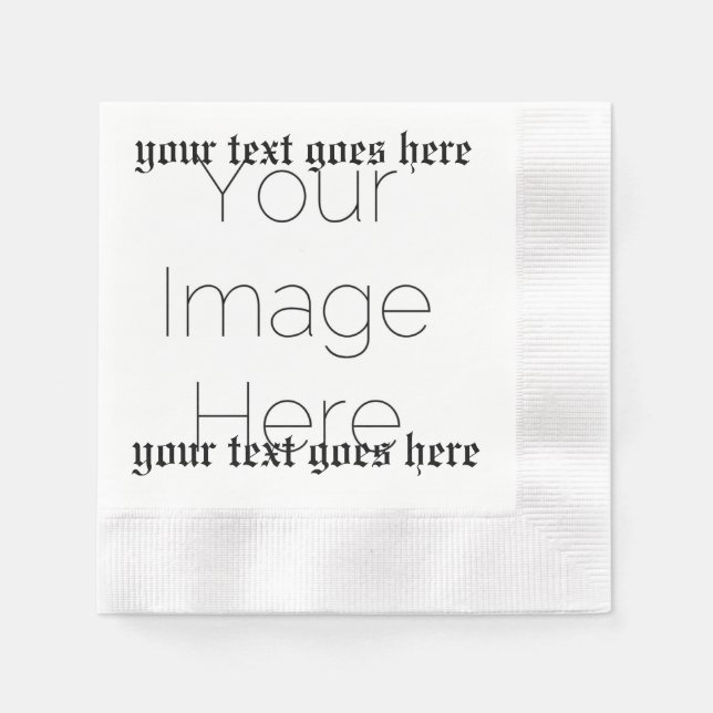 Benutzerdefiniertes Foto und Text Kirche – Religiö Serviette (Vorderseite)