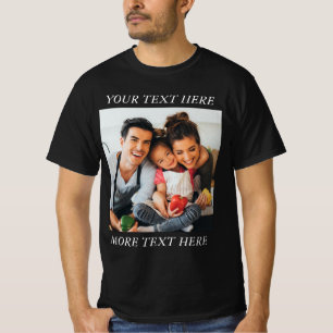 Benutzerdefiniertes Foto und Text oder Name T-Shirt