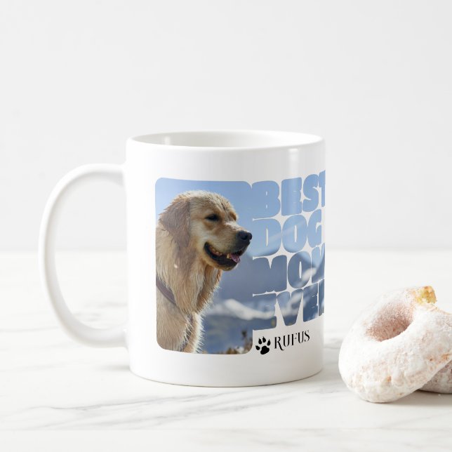 Benutzerdefiniertes Foto und Text Personalisiert B Kaffeetasse (Mit Donut)