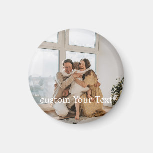 Benutzerdefiniertes Foto und Text Personalisiert Magnet