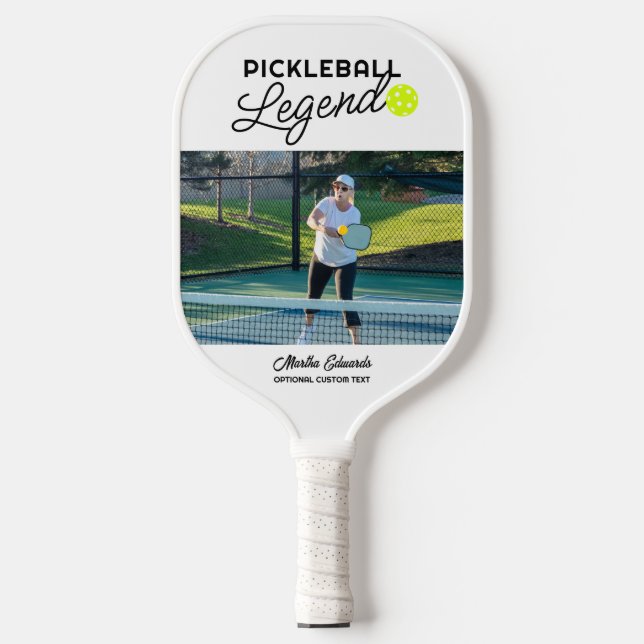 Benutzerdefiniertes Foto und Text-Pickleball-Legen Pickleball Schläger (Vorderseite)