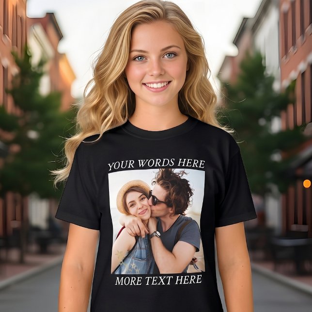 Benutzerdefiniertes Foto und Text T-Shirt (Von Creator hochgeladen)