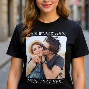 Benutzerdefiniertes Foto und Text T-Shirt