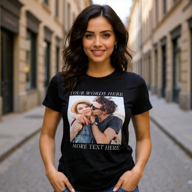 Benutzerdefiniertes Foto und Text T-Shirt (Von Creator hochgeladen)