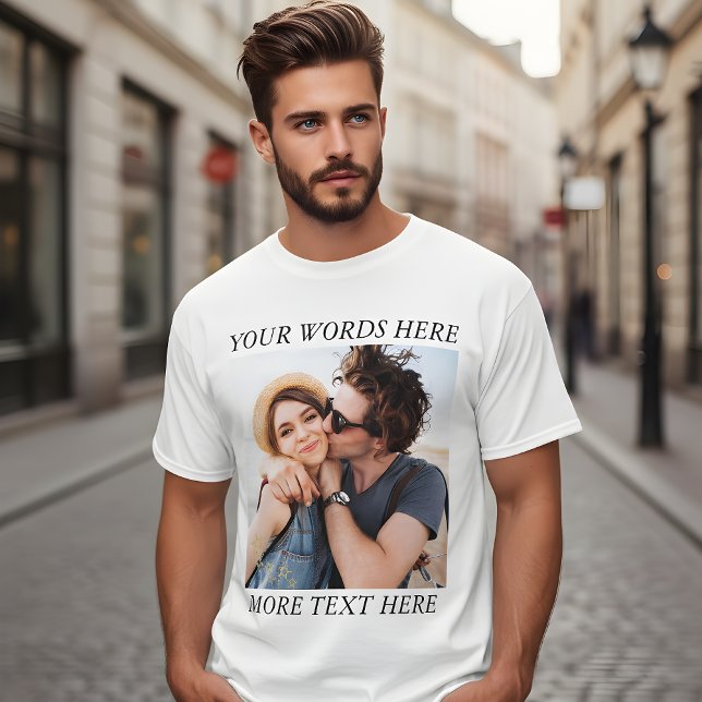 Benutzerdefiniertes Foto und Text T-Shirt (Von Creator hochgeladen)