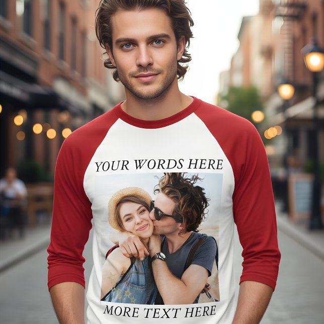Benutzerdefiniertes Foto und Text T-Shirt (Von Creator hochgeladen)