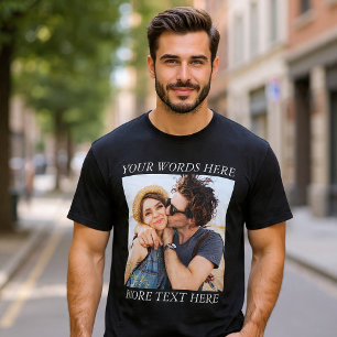 Benutzerdefiniertes Foto und Text T-Shirt