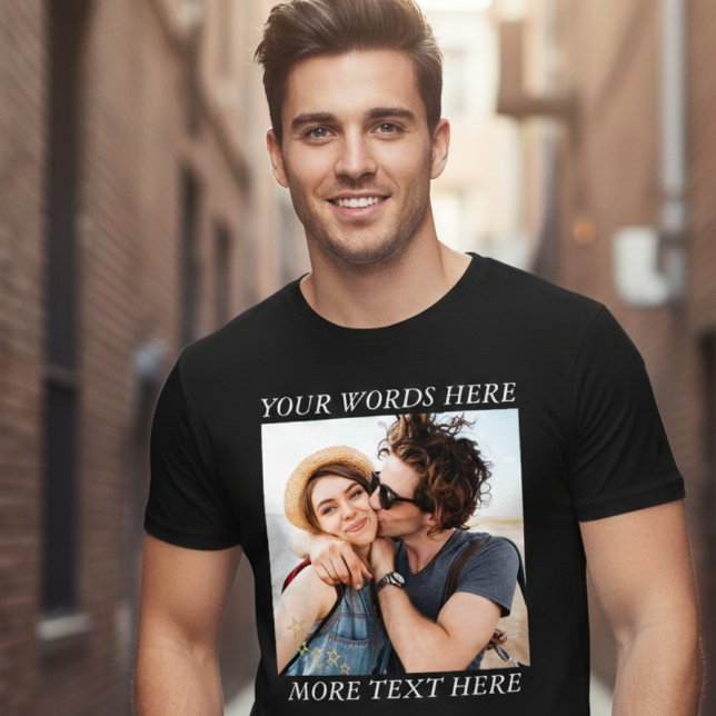 Benutzerdefiniertes Foto und Text T-Shirt (Von Creator hochgeladen)