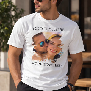 Benutzerdefiniertes Foto und Text T-Shirt