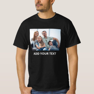 Benutzerdefiniertes Foto und Text T-Shirt