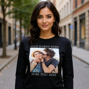 Benutzerdefiniertes Foto und Text Tri-Blend Shirt