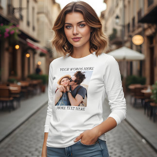 Benutzerdefiniertes Foto und Text Tri-Blend Shirt