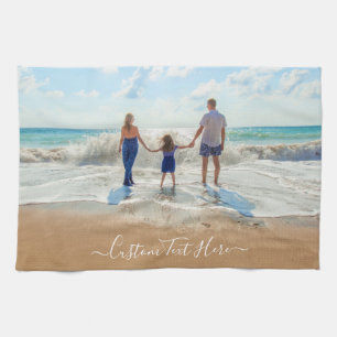 Benutzerdefiniertes Foto und Textentwurf Beste Fam Geschirrtuch