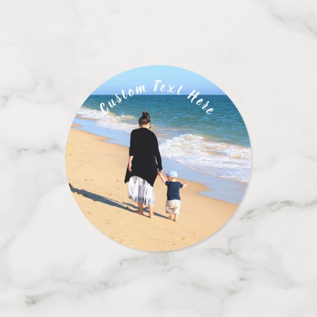 Benutzerdefiniertes Foto und Textkonfetti für Ihr  Konfetti (Klein Vorderseite)