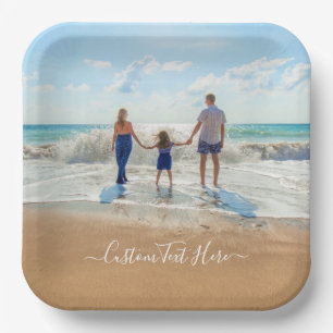 Benutzerdefiniertes Foto und Textpapier Teller Ihr