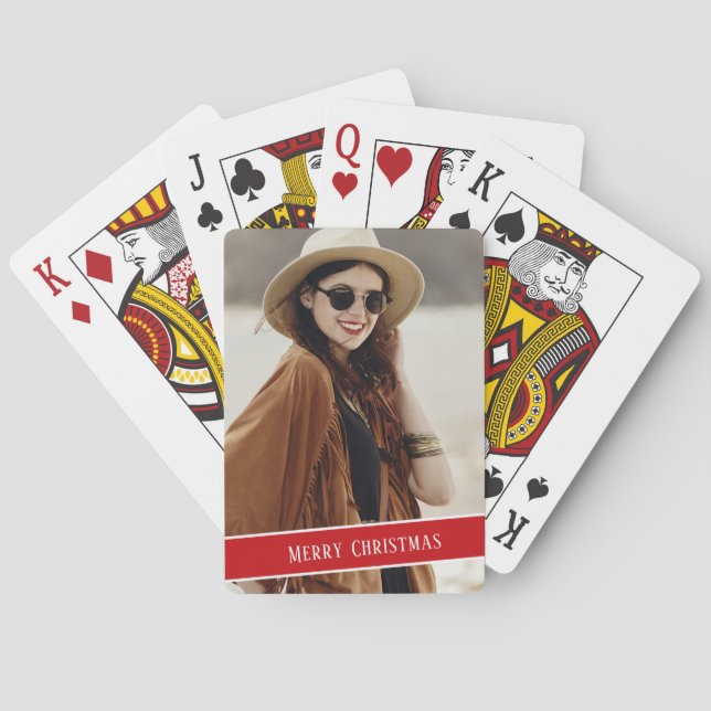 Benutzerdefiniertes Foto und Weihnachten Spielkarten (Rückseite)