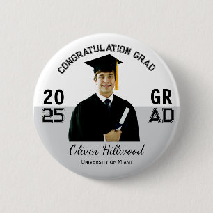 Benutzerdefiniertes Foto Uni-Abschlussgeschenk Button