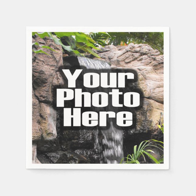 Benutzerdefiniertes Foto Vollfarbig Personalisiert Serviette (Vorderseite)