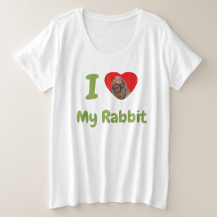 Benutzerdefiniertes Foto von meinem Holland Lop Ka Große Größe T-Shirt
