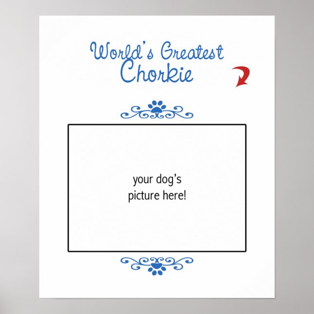 Benutzerdefiniertes Foto! Weltbest Chorkie Poster (Vorne)