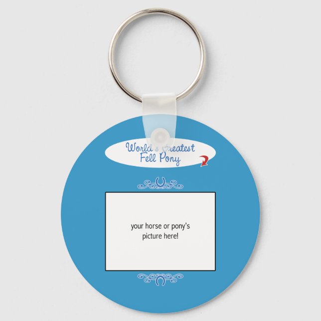 Benutzerdefiniertes Foto! Weltbest Fell Pony Schlüsselanhänger (Vorderseite)