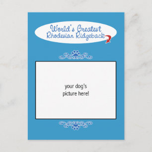 Benutzerdefiniertes Foto! weltbest Rhodesian Ridge Postkarte