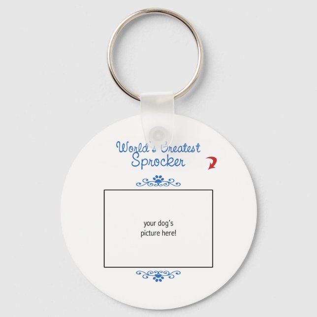 Benutzerdefiniertes Foto! Weltbest Sprocker Schlüsselanhänger (Vorderseite)